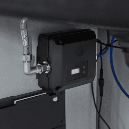 Blanco EVOL-S Pro Spültischarmatur mit flexiblem Arm, Spülbrause und Filterfunktion, gold/schwarz