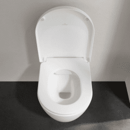 Villeroy & Boch Avento Wand-WC mit DirectFlush mit WC-Sitz, mit CeramicPlus, weiß
