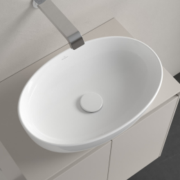 Villeroy & Boch Artis - Aufsatzwaschbecken 49x33 cm, ohne Überlauf, Alpinweiß