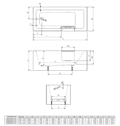 Schröder Uppsala Easy 180x80x49 cm Badewanne mit Tür rechts, Eck links
