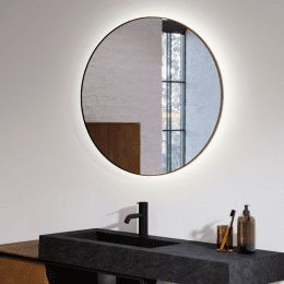 Riho Shield Badspiegel Rund mit Beleuchtung und Bewegungssensor