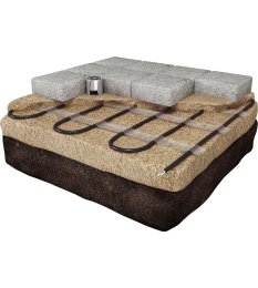 evenes Eis/Schneeschmelz-Heizmatte für Freiflächen in Beton/Sandeinbau 3000W/20x0,5m=10m²/230V