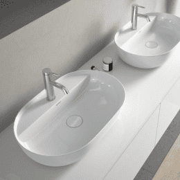 Duravit Luv Aufsatzbecken mit Hahnlochbank 60 x 40 cm, mit 1 Hahnloch, DuraCeram, mit WonderGliss