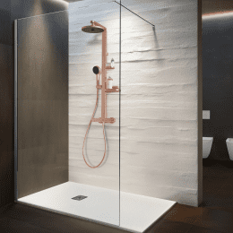 Ideal Standard ALU+ Brauseset mit Thermostat, Durchmesser 26 cm, 2 Strahlarten, rosegold matt