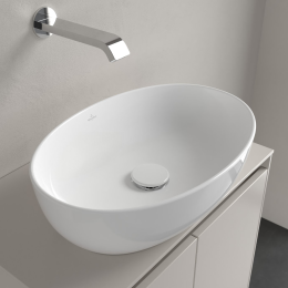 Villeroy & Boch Artis Aufsatzwaschtisch 49x33 cm, ohne Überlauf, CeramicPlus, Alpinweiß