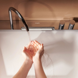 Hansgrohe Avalegra Waschtisch 78x48 cm, mit Thermostatbatterie und Brause, 2 Strahlarten, ohne Überl