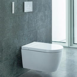 Duravit SensoWash Starck f Lite Compact Dusch-WC Komplettanlage für Wandmontage, mit WC-Sitz mit Mon