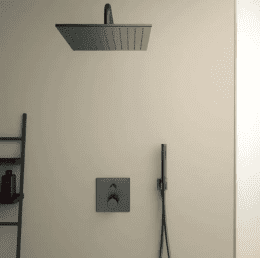 Ideal Standard CeraTherm Duschset mit Unterputz-Thermostat, mit Einbaukörper, 30x30 cm, Magnetic Gre