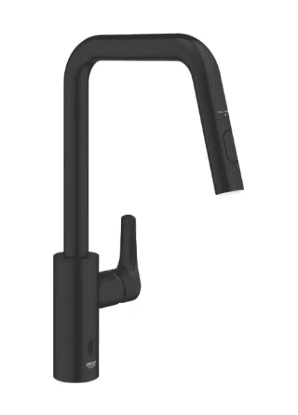 Grohe Eurosmart Elektronische Spültischarmatur mit herausziehbarer Brause, matt schwarz