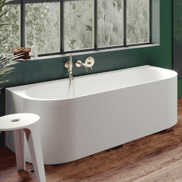 Riho Valor Back2Wall Solid Surface Badewanne 180 x 80 cm