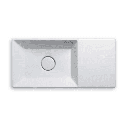repaBAD Keramikwaschtisch Micro 55 Waschtisch 55 x 25 cm, mit Hahnloch