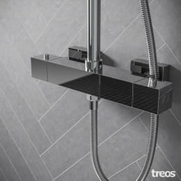 Treos Serie 176 Thermostat-Duschsystem, für Wandmontage