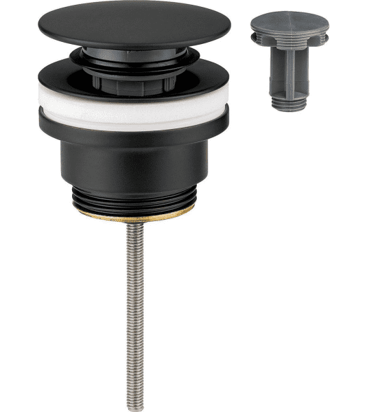 Premium verschließbares Ablaufventil schwarz matt