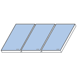 Weishaupt Flachkollektoren WTS-F2 K6 3er-Feld Aufdach vertikal Typ 3/3x1-AV