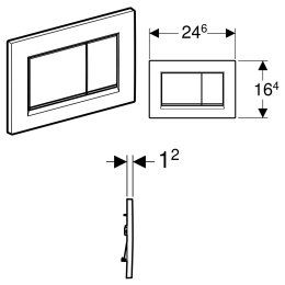 Geberit Sigma30 - Betätigungsplatte SIGMA30, chrom