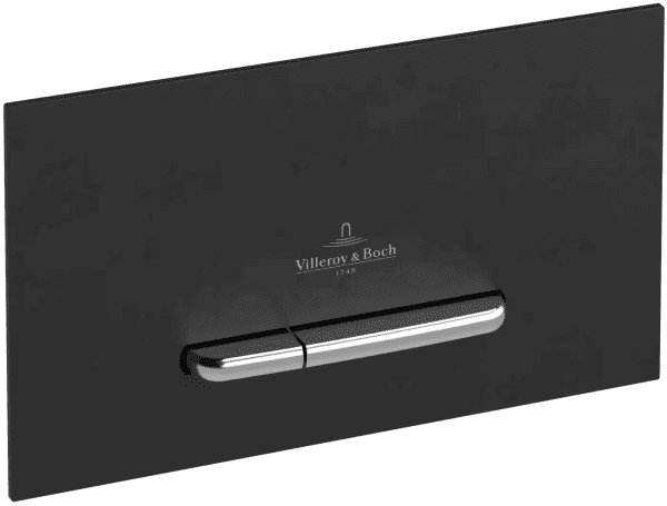Villeroy & Boch ViConnect - Betätigungsplatte E300, Schwarz Matt/ Chrom matt