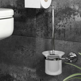 Treos Serie 555 Toilettenbürstengarnitur für Wandmontage schwarz