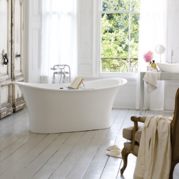 Victoria + Albert Toulouse freistehende Badewanne 181 x 80 cm weiß glanz