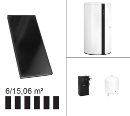 Viessmann Paket Vitosol 200-FM, 6x SV2F, HU Vitocell 360-M 910l SVSB vitopearlwhite