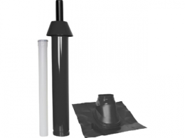 SKOBERNE Mündungspaket Skobifix nano Schrägdach 25° - 45°, DN 60/100 schwarz, 1,0m