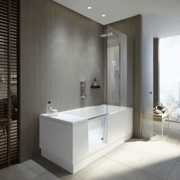 Duravit Shower & Bath Dusch-Badewanne für Nische, Glas rechts 170 x 75 cm