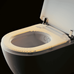 Villeroy & Boch ViClean-I 200 Wand-Dusch-WC mit DirectFlush, mit WC-Sitz mit CeramicPlus, pure black