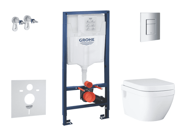 Grohe Solido Wand-WC SoftClose, Betätigungsplatte Even, Chrom