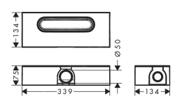 Hansgrohe uBox universal Grundkörper für Duschrinnen Ablaufgehäuse für flache Installation