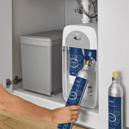 Grohe Spültischarmatur Connected, mit Kühleinheit und Wasserfilter, verchromt