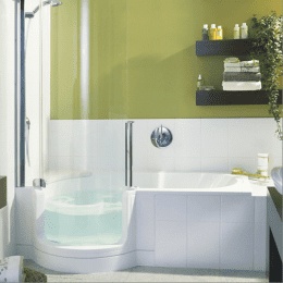 Artweger Twinline 1 Air Whirlpool eckig mit mechanischer Verriegelung