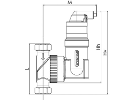 SPIROTECH Mikroblasen-Luftabscheider Spirovent RV2, 22mm Klemmanschluss, universal