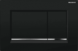 Geberit Sigma20 Betätigungsplatte, schwarz glänzend / chrom glänzend