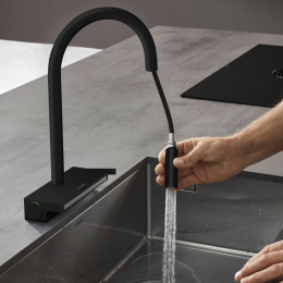 Hansgrohe Aquno Select M81 Küchenarmatur, ausziehbar, schwenkbar schwarz matt