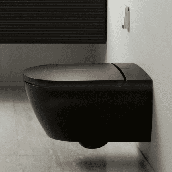 Villeroy & Boch ViClean-I 200 Wand-Dusch-WC mit DirectFlush, mit WC-Sitz mit CeramicPlus, pure black