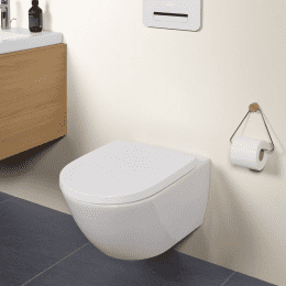 Villeroy & Boch Subway 3.0 Wand-WC mit TwistFlush mit WC-Sitz, mit CeramicPlus, weiß