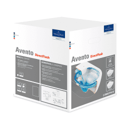 Villeroy & Boch Avento Wand-WC mit DirectFlush mit WC-Sitz, weiß