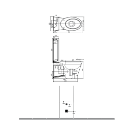 Scarabeo Wish Monoblock Stand-Tiefspül-WC für Kombination weiß, mit BIO System Beschichtung