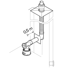 Weishaupt Paket DN80 RA, 12,5 m flex, INOX, Abgassystem raumluftabhängig