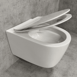 Premium 100 Komplett-SET Wand-WC mit neeos Vorwandelement, Betätigungsplatte mit eckiger Betätigung