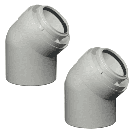 Viessmann AZ-Bogen 45 Grad, D=80/125 mm (2 Stück)