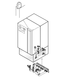 Weishaupt Paket WTC-GW 25-B K-35P Gas, ohne Zirkulation, Anschluss hinten