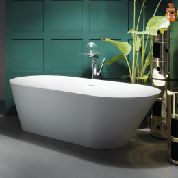 LAUFEN Kartell freistehende Badewanne 171,5 x 81,5 cm weiß matt