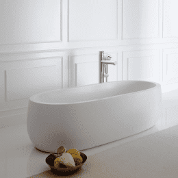 Laufen Il Bagno Alessi One Freistehende Badewanne 183x87 cm, weiß matt