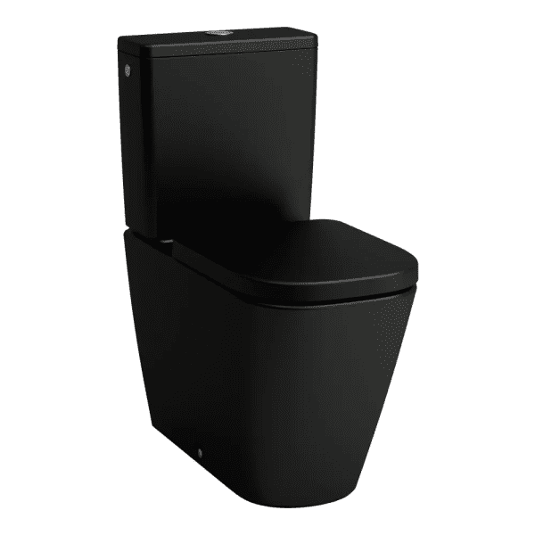 Laufen Meda Stand-WC-Kombi, Vario-Abgang, Rimless, schwarz matt