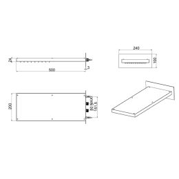 Bossini Manhattan Kopfbrause, 2 Strahlarten edelstahl gebürstet Bossini Manhattan Kopfbrause, 2 Strahlarten edelstahl gebürstet