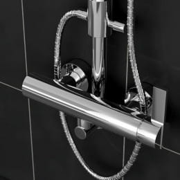 Treos Serie 195 Duschsystem mit Kopfbrause, für Wandmontage
