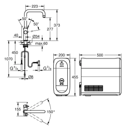 Grohe Spültischarmatur Connected, mit Kühleinheit und Wasserfilter, verchromt