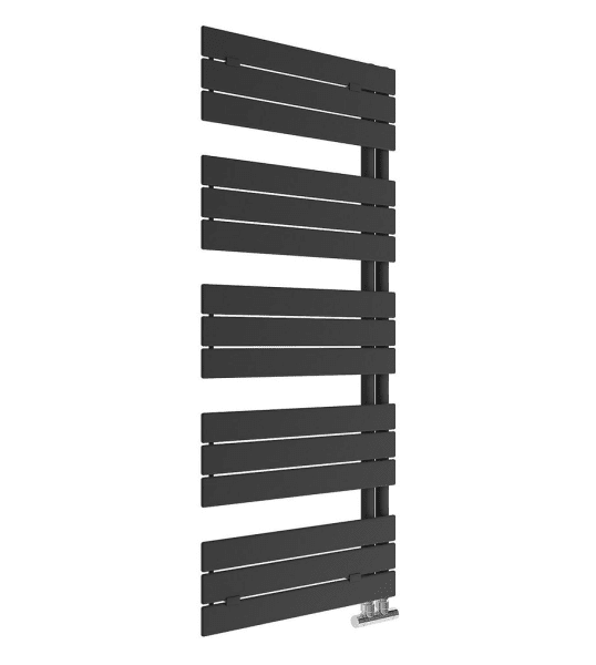 Handtuchheizkörper Alba 1430 x 600 mm, Farbe Schwarz Matt