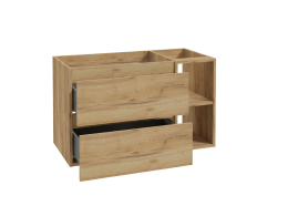 kielle Nefia - Schrank mit Waschbecken 90 cm, linke Ausführung, goldene Eiche