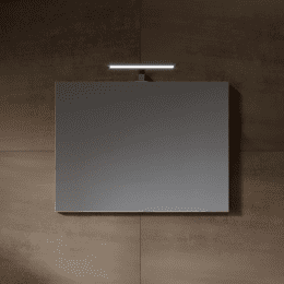 Riho Porto Wave 80 x 46 cm Waschtisch mit Waschtischunterschrank und LED-Spiegel
